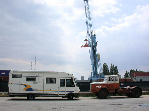 camper and truck